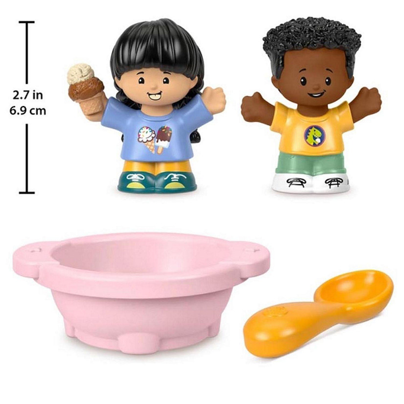 Fisher-Price Little People Figure Set - Includes 2 Little People Figures, Bowl & Spoon Image