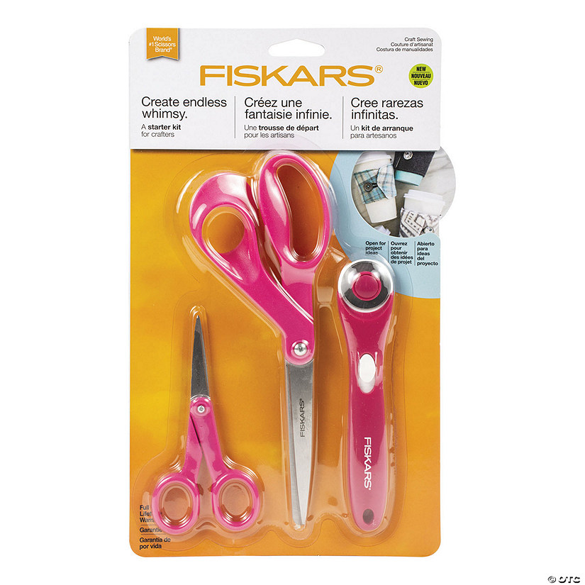 Fiskars Garment Sewing Fashion Starter Set 3pcs-Rotary Cutter, Thread Snips  & Scissors, 1 count - Kroger