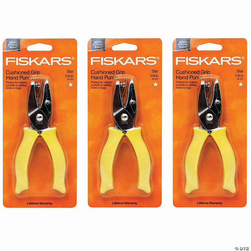 Fiskars Hand Punches, 0.25" Star, Pack of 3 Image