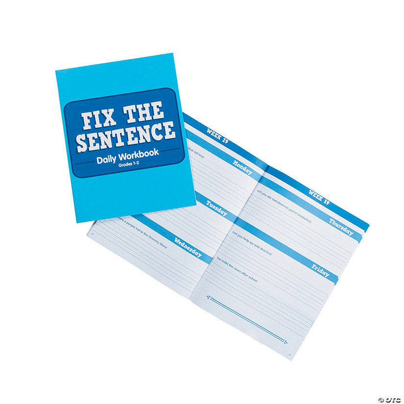 Fix the Sentence Daily Workbooks GR 1-2 - 12 Pc. Image