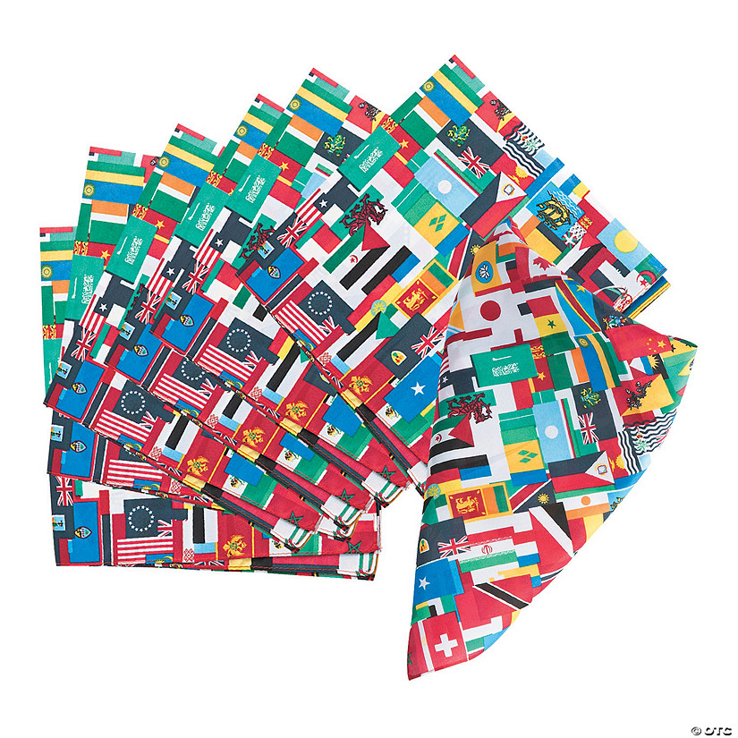Flags of All Nations Bandanas - 12 Pc. Image