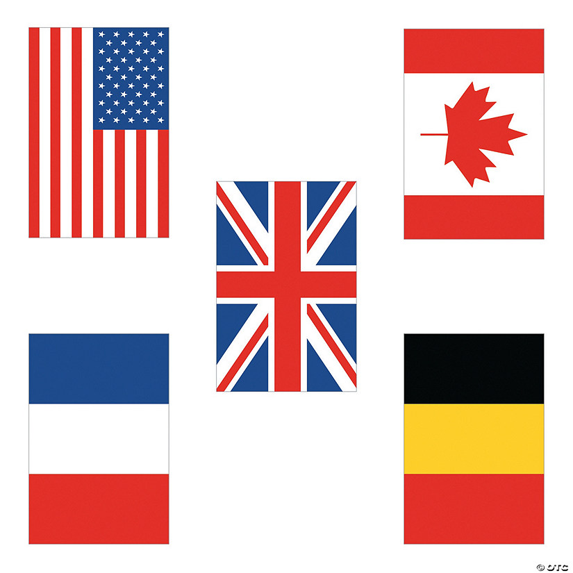 Flags of All Nations Cutouts - 15 Pc. Image