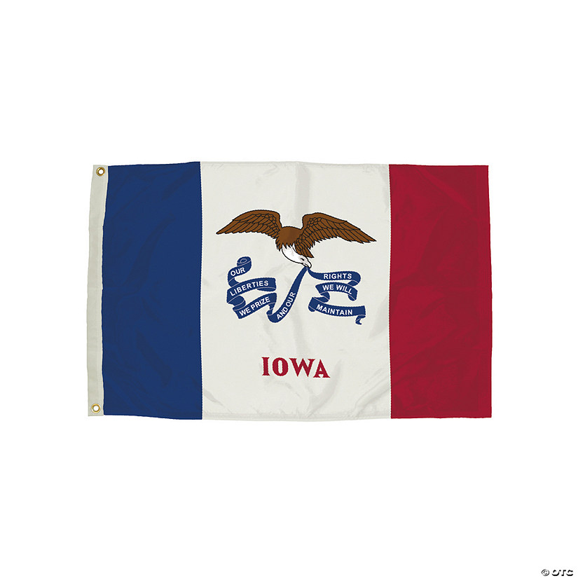 FlagZone Durawavez Nylon Outdoor Flag with Heading & Grommets - Iowa, 3' x 5' Image