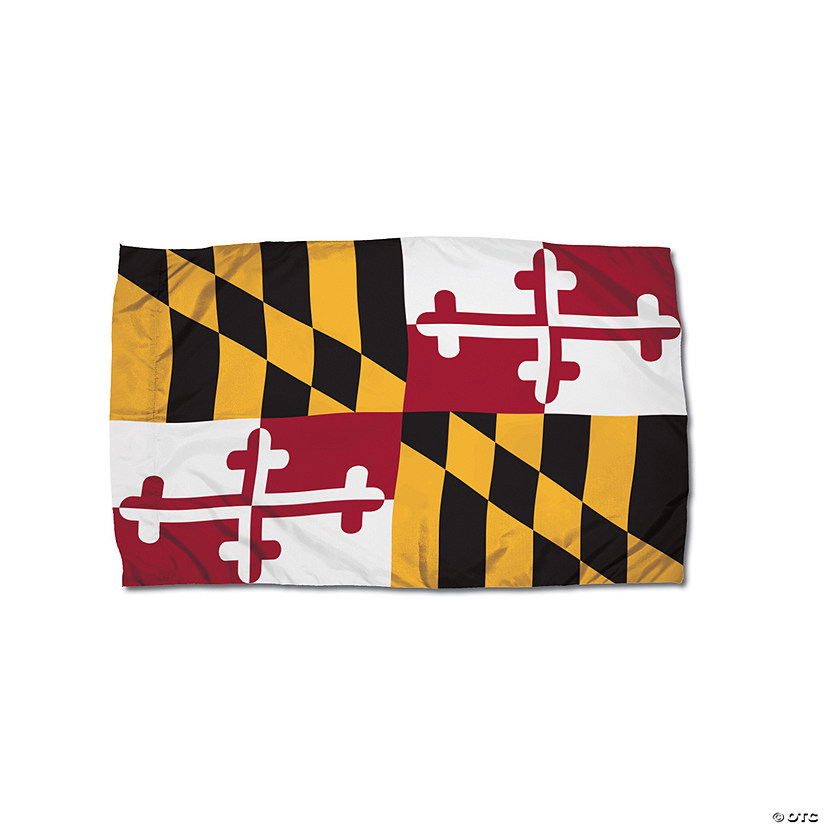FlagZone Durawavez Nylon Outdoor Flag with Heading & Grommets - Maryland, 3' x 5' Image