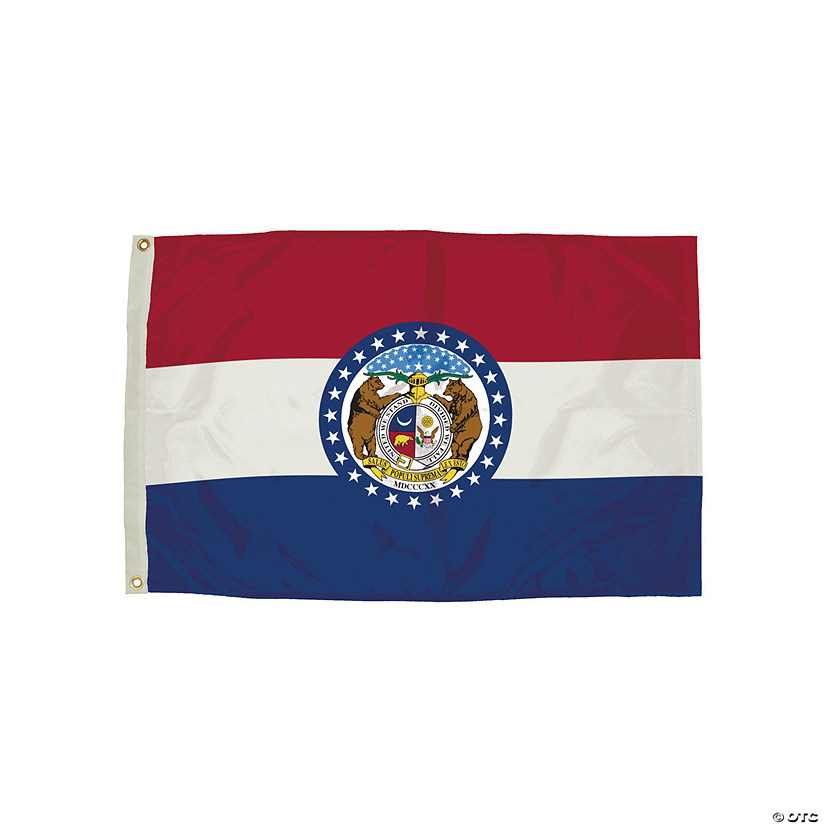 FlagZone Durawavez Nylon Outdoor Flag with Heading & Grommets - Missouri, 3' x 5' Image