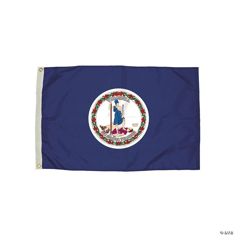 FlagZone Durawavez Nylon Outdoor Flag with Heading & Grommets - Virginia, 3' x 5' Image
