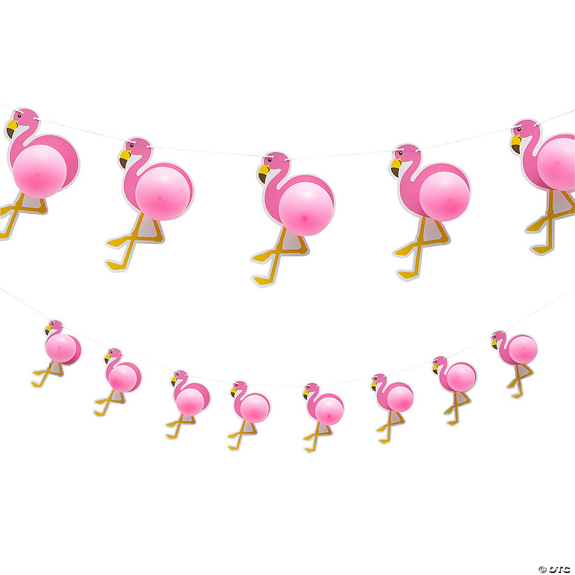 Flamingo Balloon Garland Kit &amp;#8211; 17 Pc. Image
