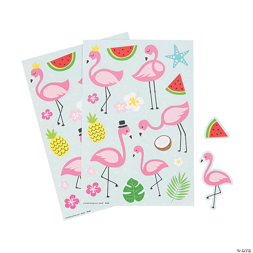 Flamingo Sticker Sheets - 12 Pc. Image