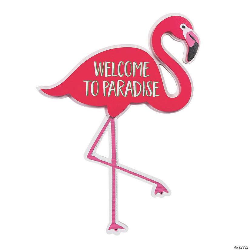 Flamingo Welcome Door Sign Image