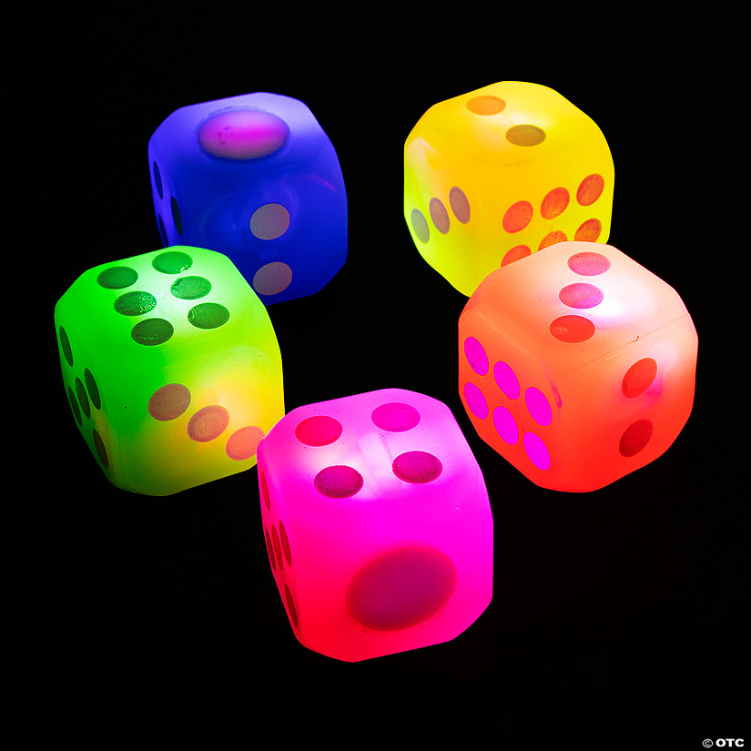 Flashing LightUp Dice Oriental Trading