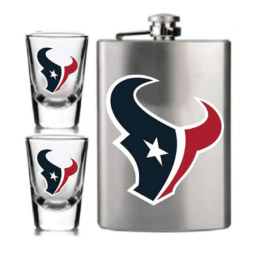 Flask &amp; Shot Glass Set - Houston Texans Image