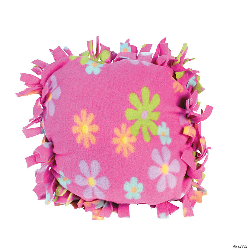 Fleece Flower Tied Pillow Craft Kit - Makes 6 Image