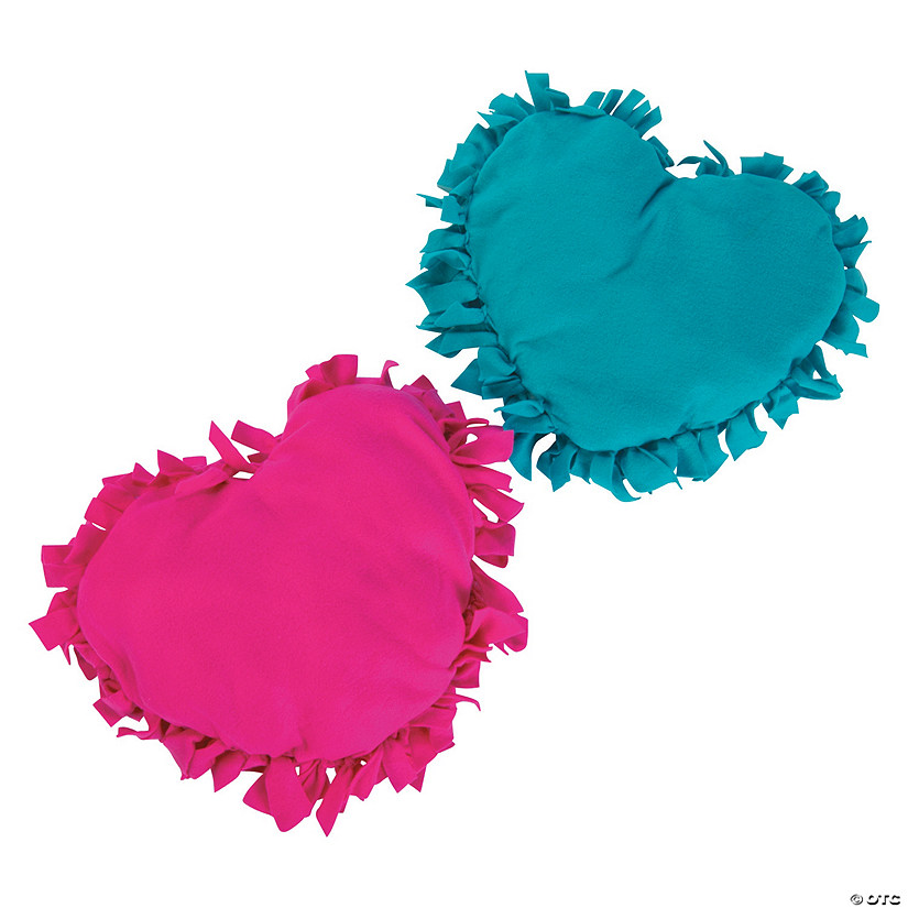 Fleece Heart Tied Pillow Craft Kit Makes 6