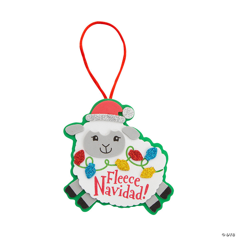 Fleece Navidad Glitter Ornament Craft Kit - Makes 12 Image