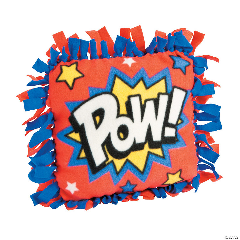 Fleece Superhero Tied Pillow Craft Kit - Makes 6 Image