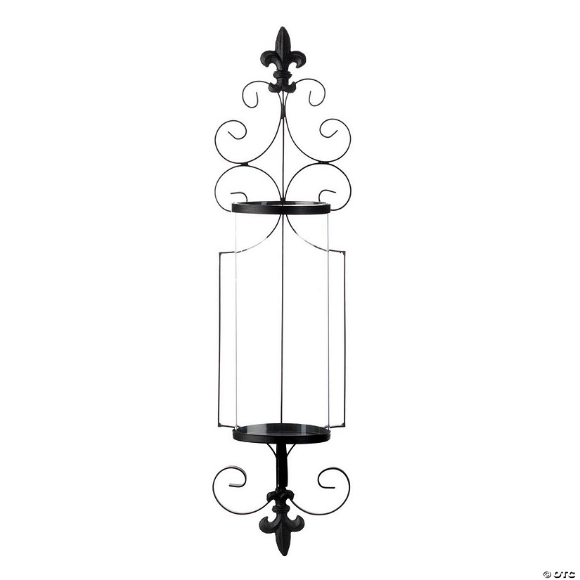 Fleur-De-Lis Candle Wall Sconce 27" Tall Image