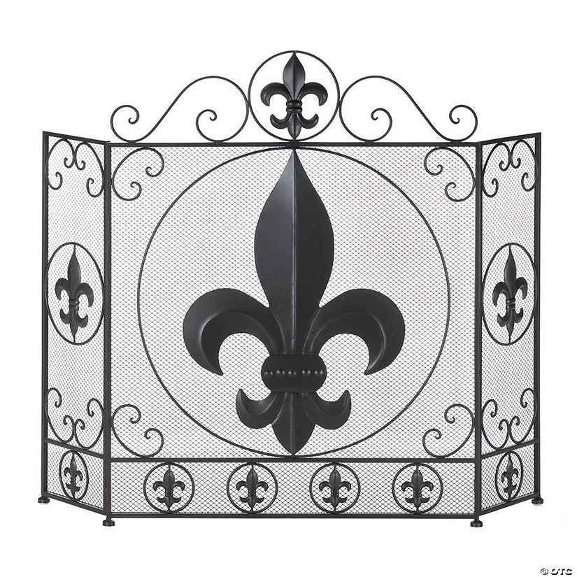 Fleur-De-Lis Fireplace Screen 25.75X8.75X33" Image