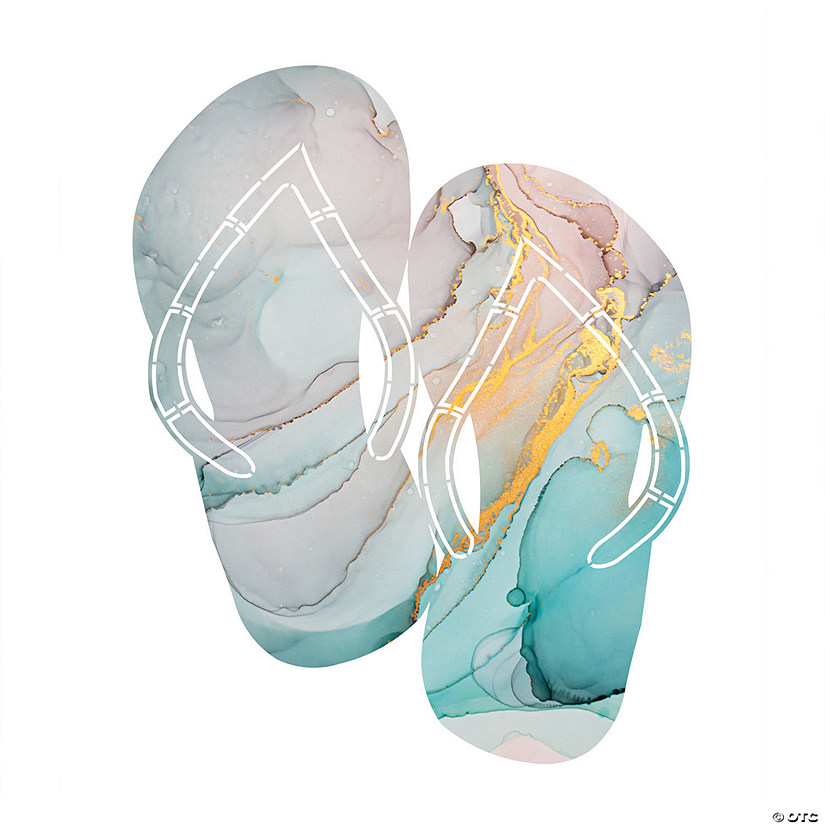 Flip flop wall art blue stone Oriental Trading