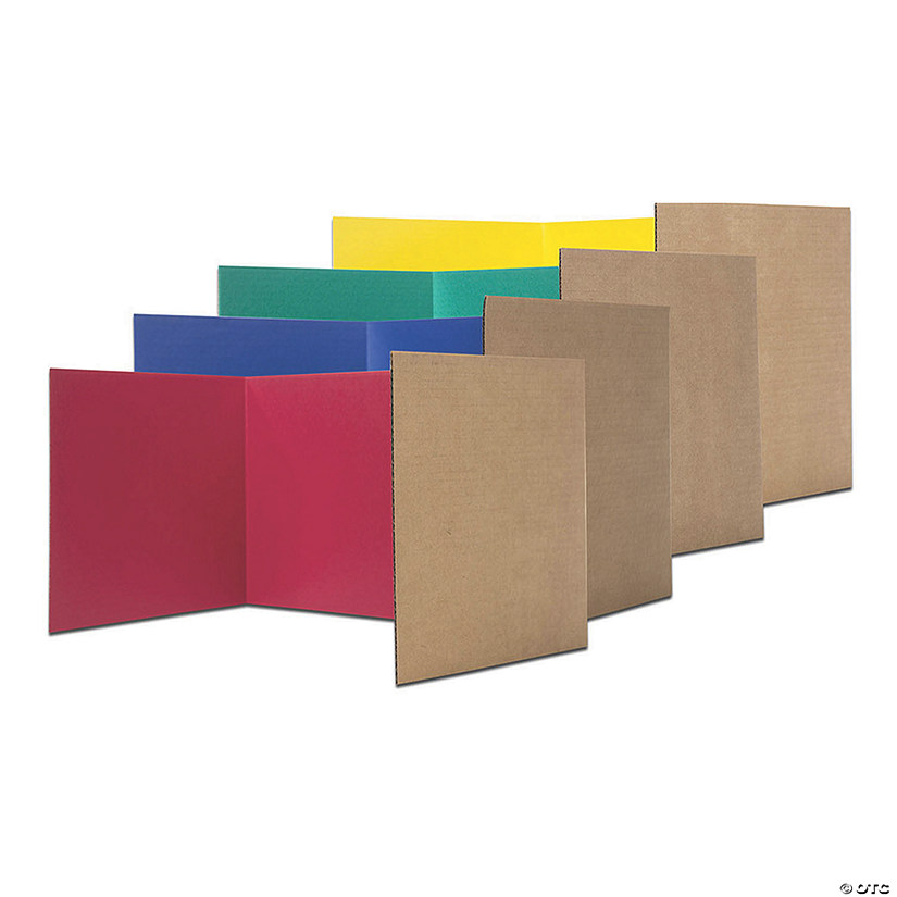 Flipside Corrugated Privacy Shield, 18" x 48" - Pack of 24, Assorted Colors Image