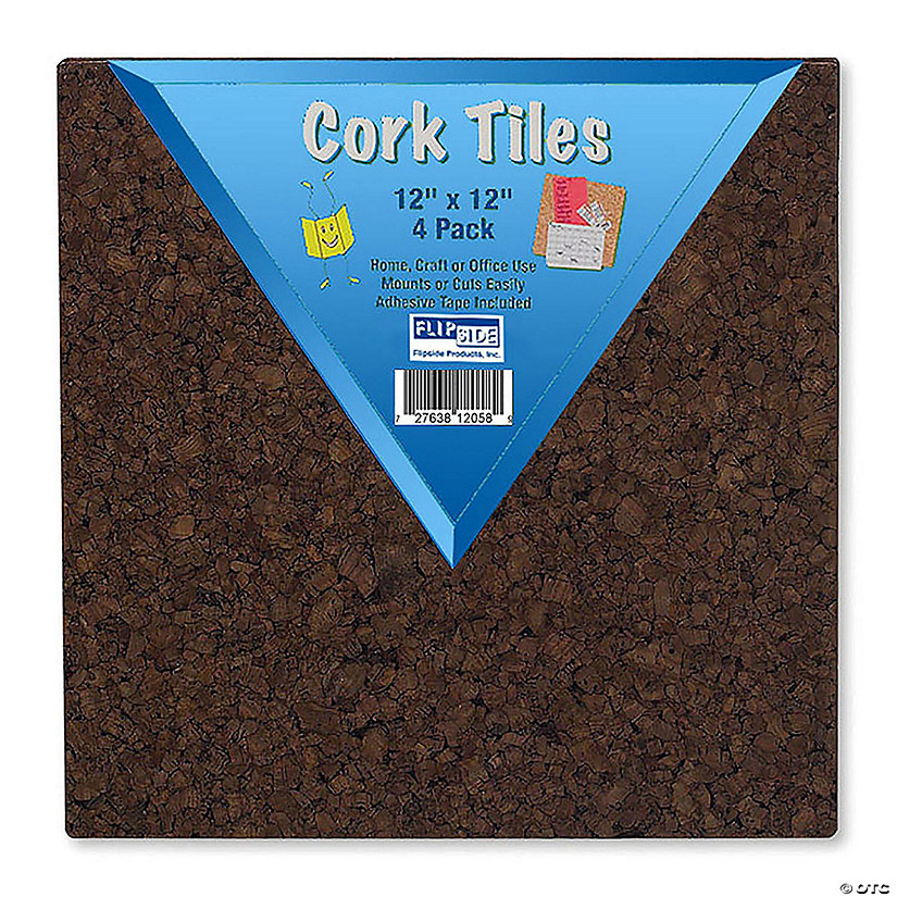 Flipside Dark Cork Squares, 12 x 12, Pack of 4 Image