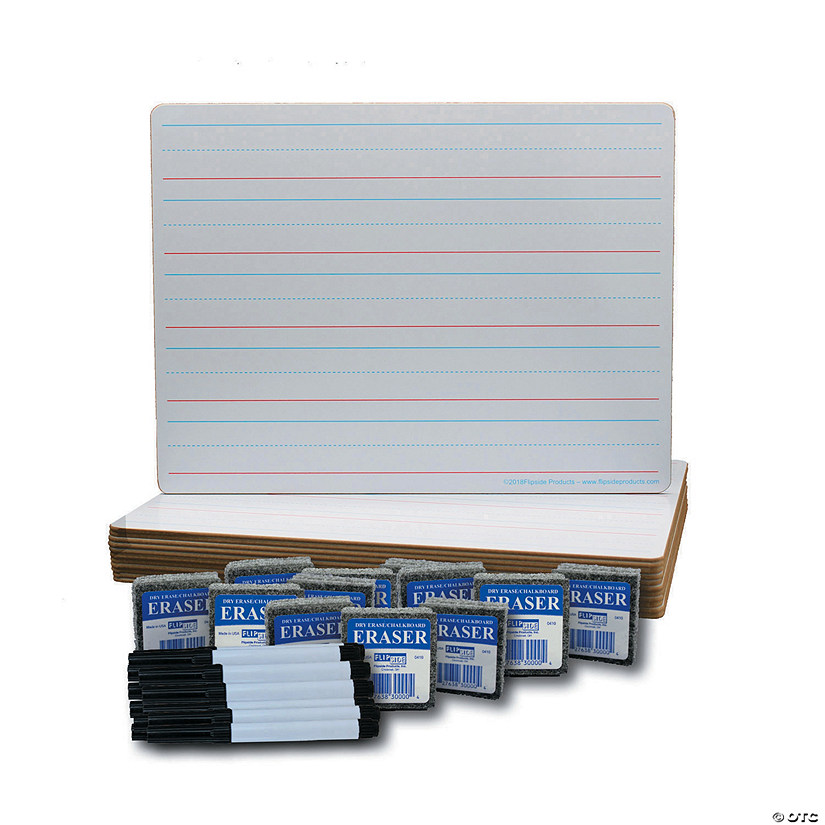 Flipside Dual Sided Dry Erase Board Set, 12 Sets Oriental Trading