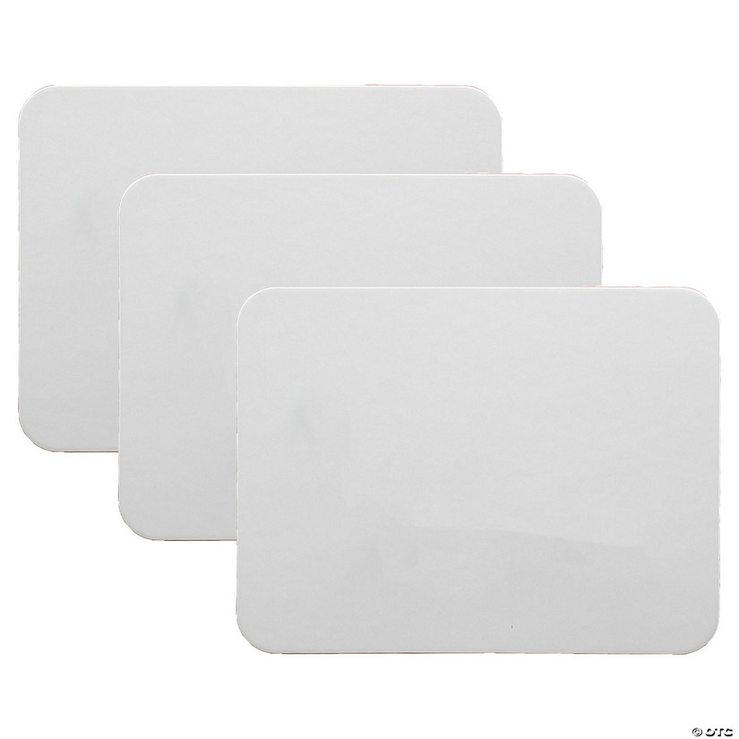 Flipside Products Magnetic Dry Erase Board, Two-Sided Blank/Blank, 9" x 12", Pack of 3 Image