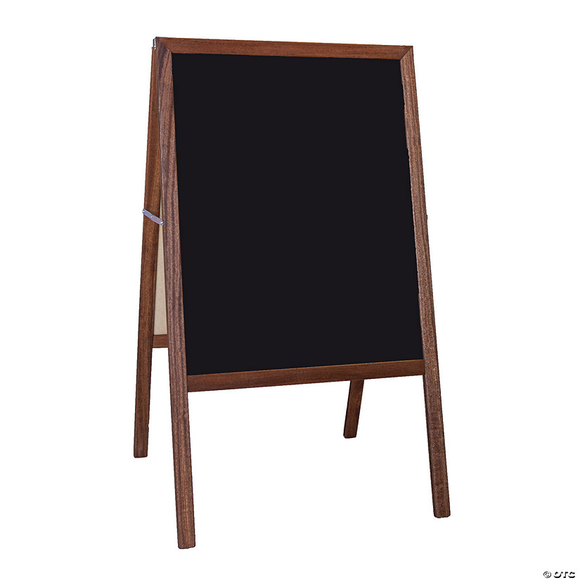 Flipside Products Stained Marquee Easel with Black Chalkboard, 42" H x 24"W Image