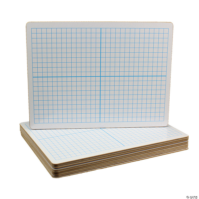 Flipside X Y Axis Dry Erase Board, Dual Sided, 9"W x 12"L, Pack of 12 Image