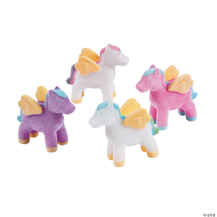Flocked Mythical Ponies - 12 Pc. Image