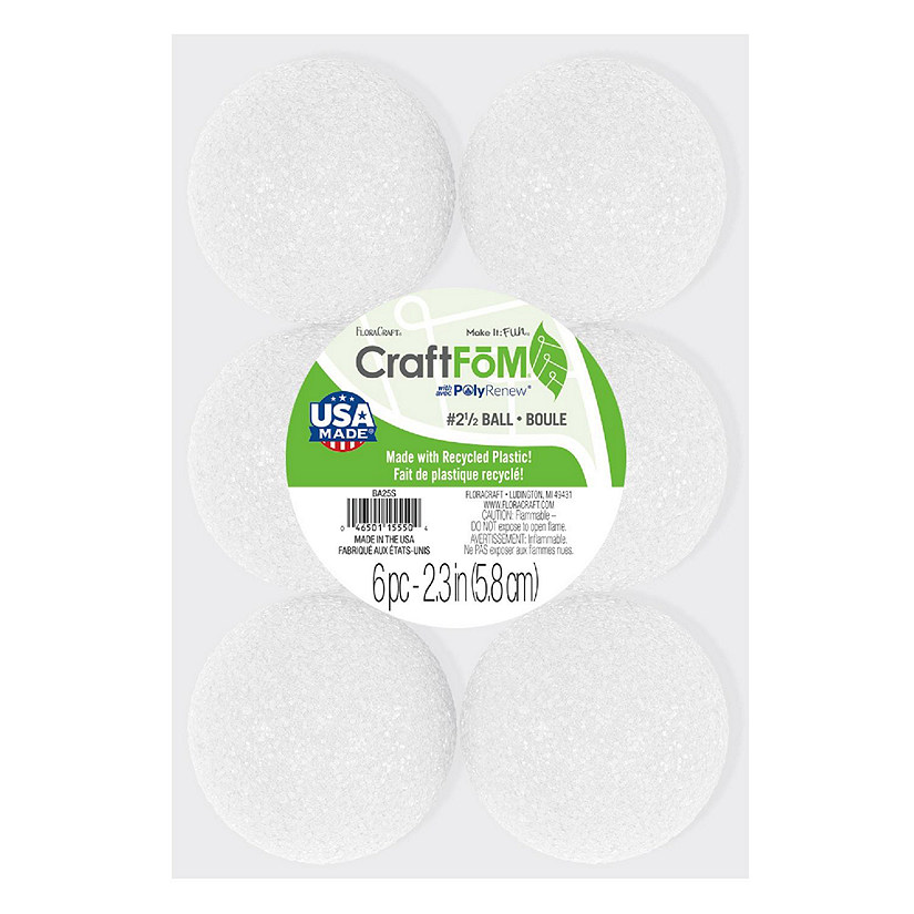 FloraCraft CraftFoM Ball 6/Pkg-2.3" Image