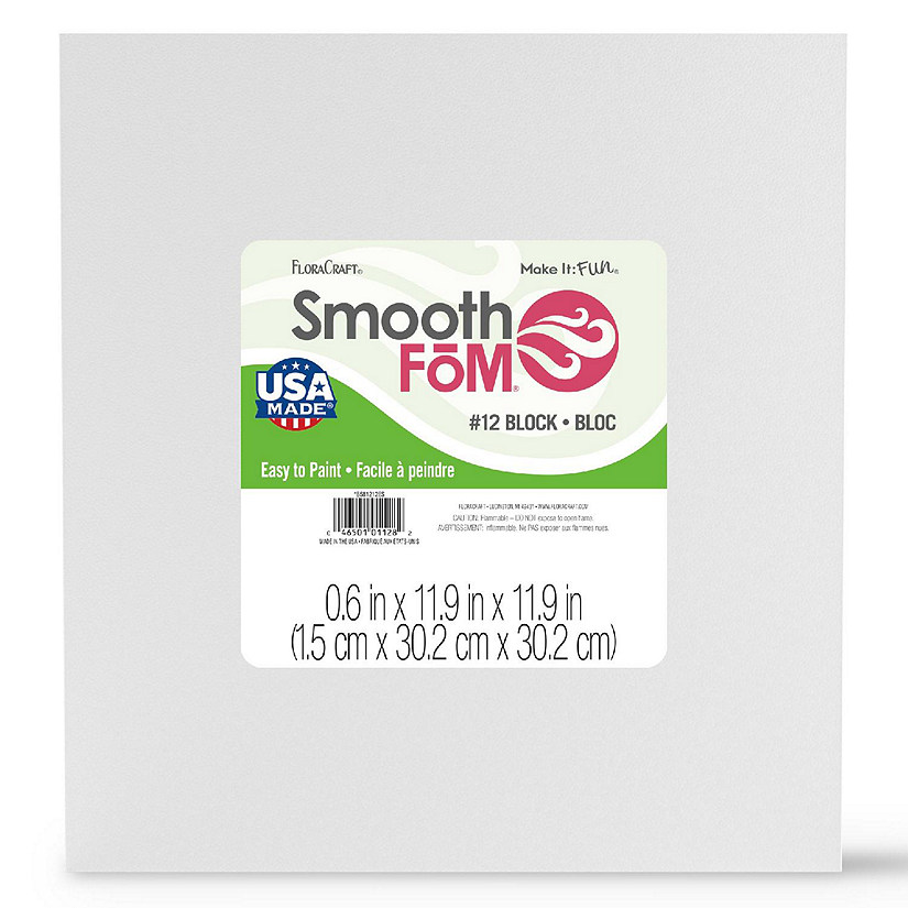 FloraCraft SmoothFoM Block Bulk Pack-11.9"X11.9"X0.6" Image