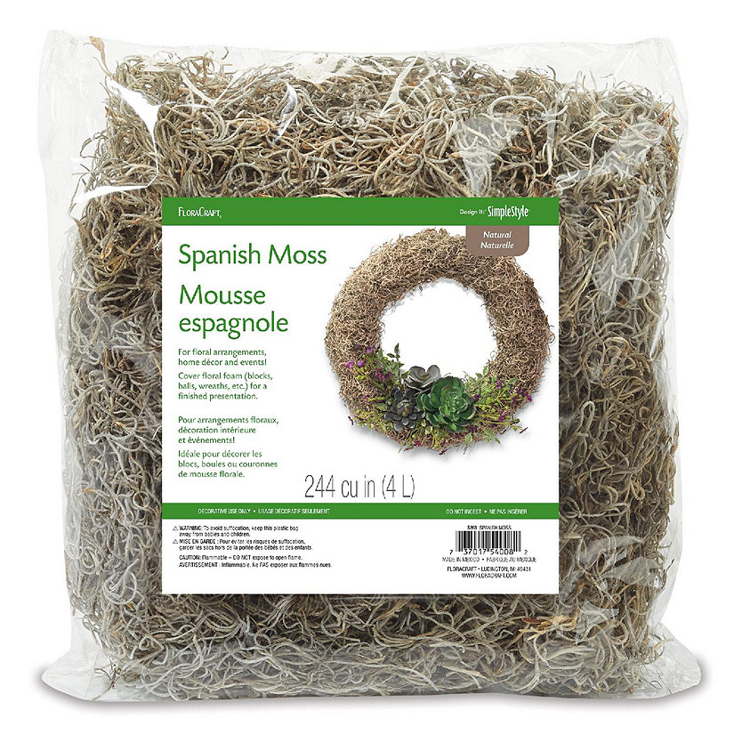 FloraCraft Spanish Moss 8oz-Natural Image