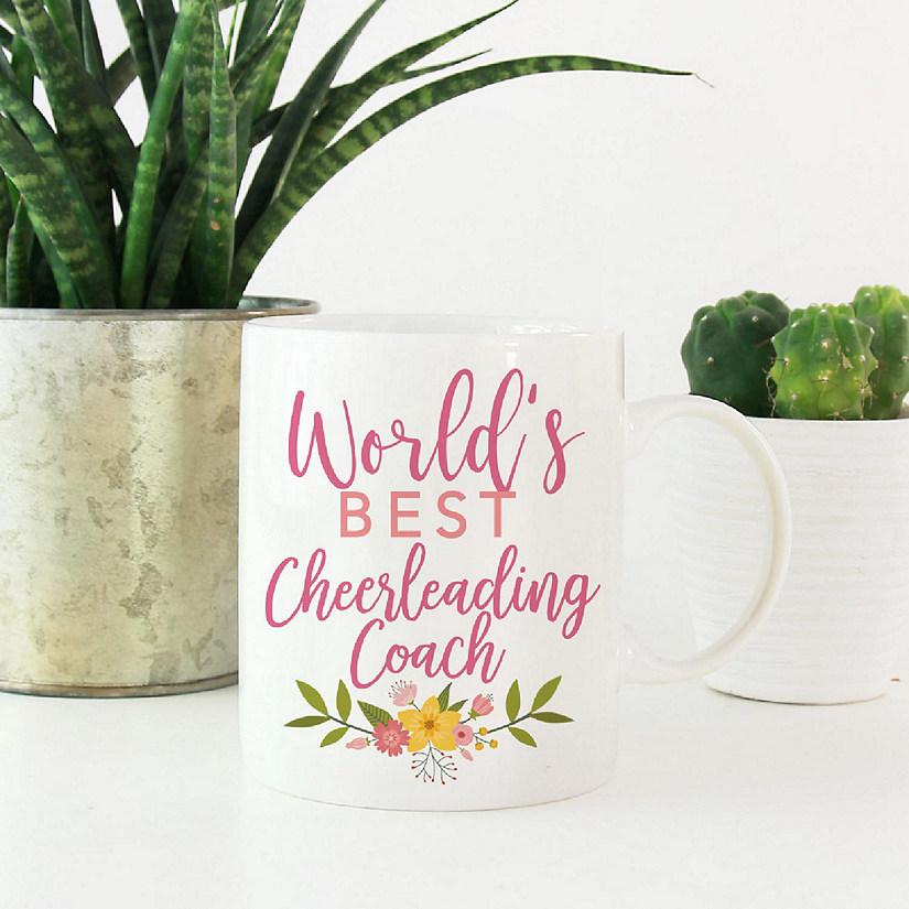 Floral Best Cheerleading Coach Mug Image