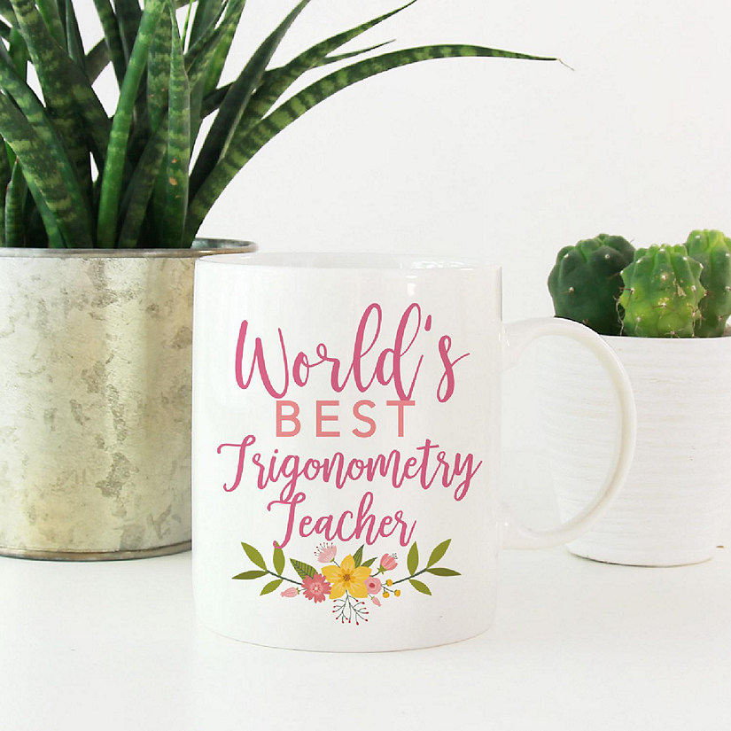 Floral Best Trigonometry Ceramic Mug Image