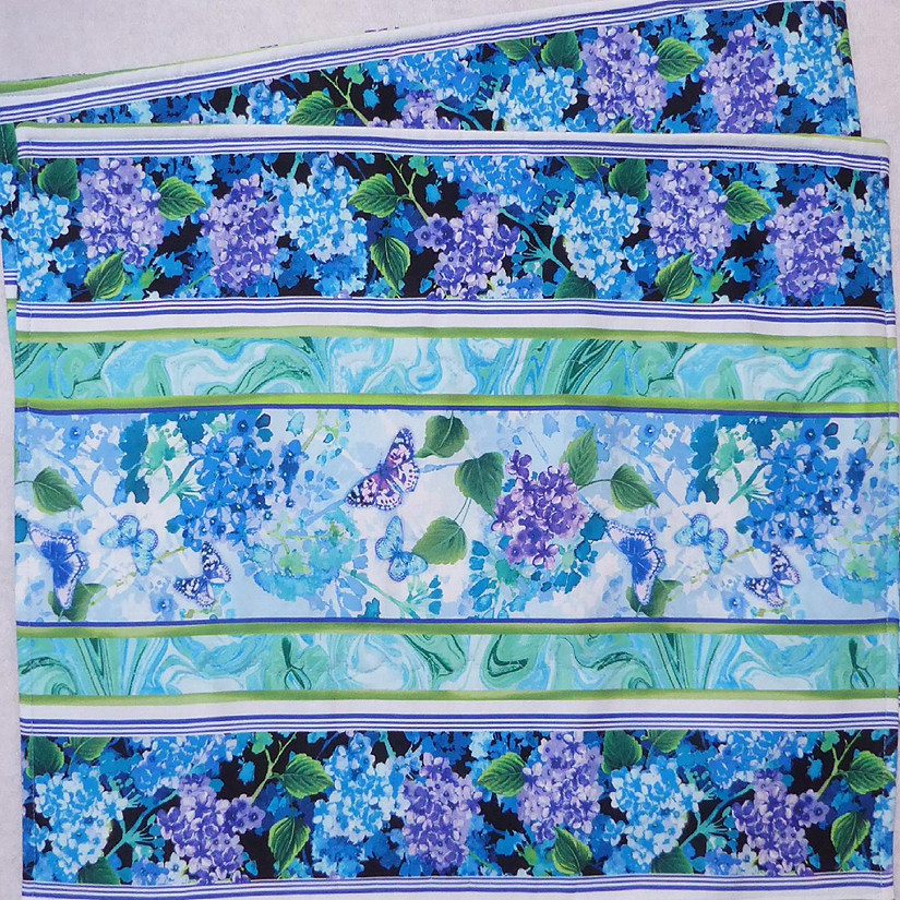 Floral Butterfly Turquoise Placemats Set of 2 Created Handmade and Quilted by Sue