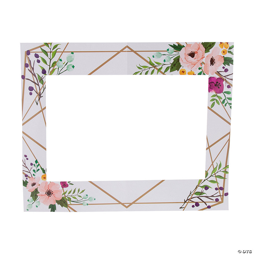 Floral Geometric Photo Booth Frame Image