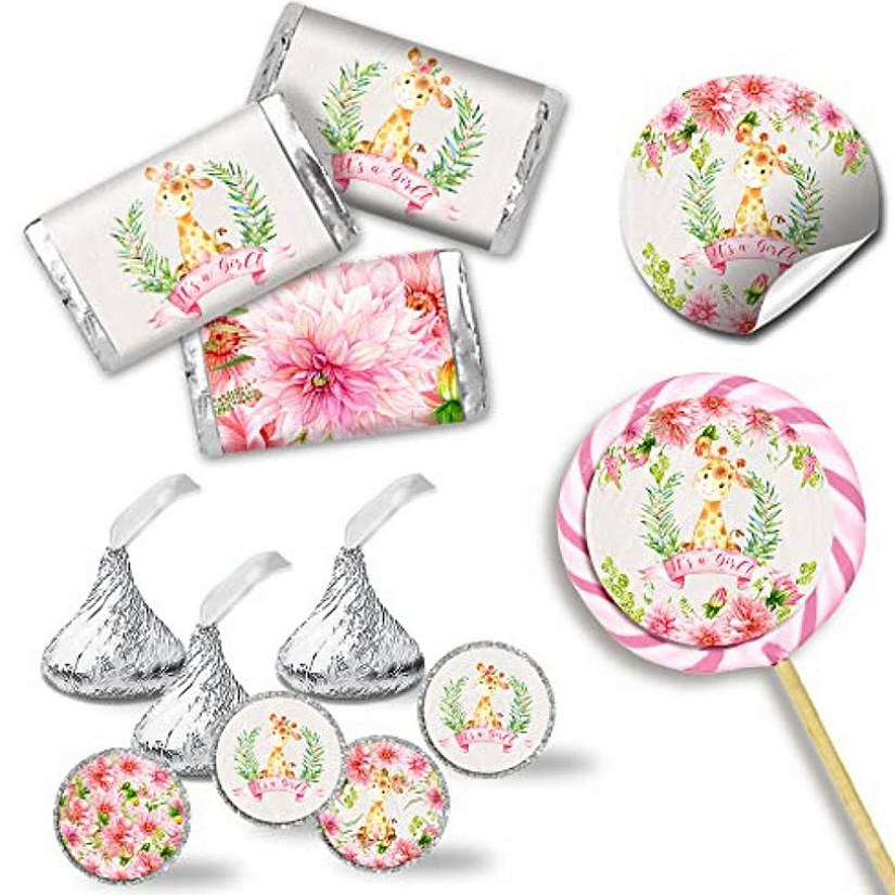 Floral Giraffe Pink Sticker Bundle 429pc. by AmandaCreation Image