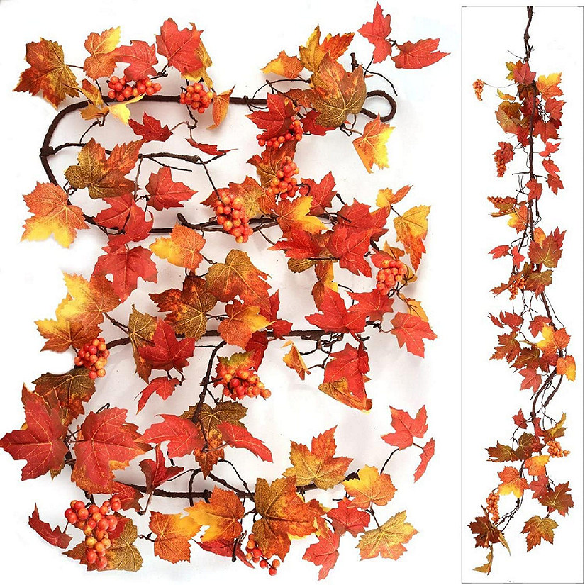 Floral Home 9' Silk Maple Leaf Garland 1pc