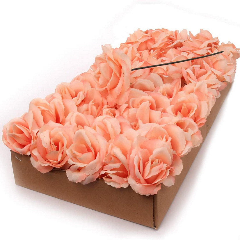 Floral Home Blush Pink 8 Artificial Flowers Rose Picks 50pcs