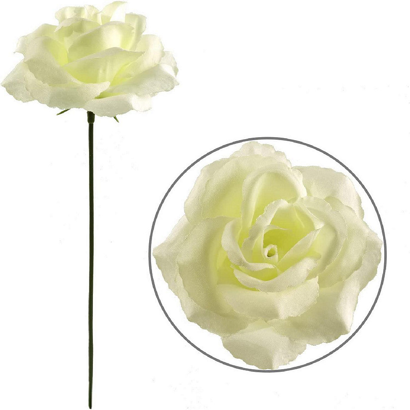 Floral Home Cream White  8" Stems Artificial Flowers 25pcs Image