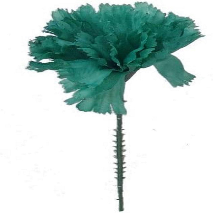 Floral Home Emerald Green 7" Silk Carnation Picks 100pcs Image