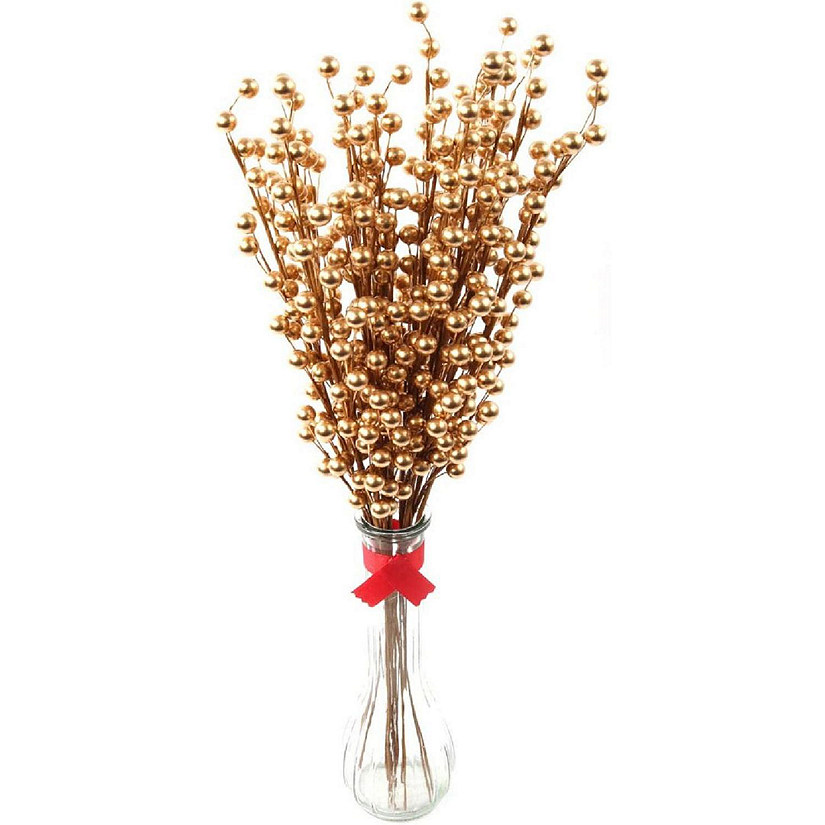 Tigeen 9 Pcs 16.5 Inch Berries Stems Winter Artificial Pine Picks Christmas  Floral Stems Faux Floral Berry Picks Home Flower Picks for Flower