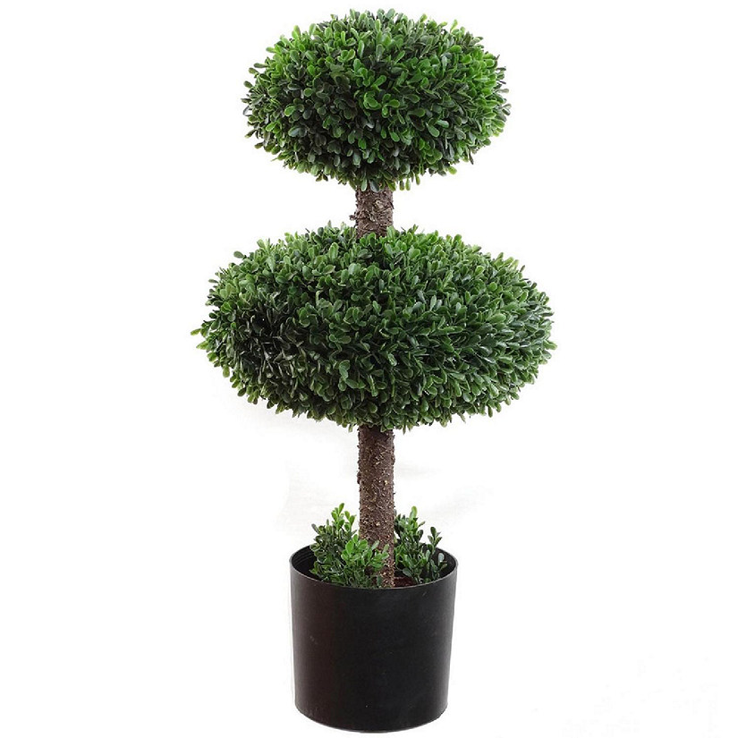 Floral Home Green 14" Boxwood Double Topiary 1pc Image