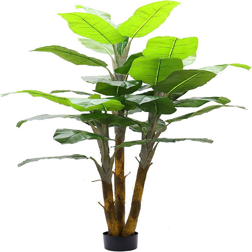Floral Home Green 7' Banana Tree 36pc Leaves 1pc Image