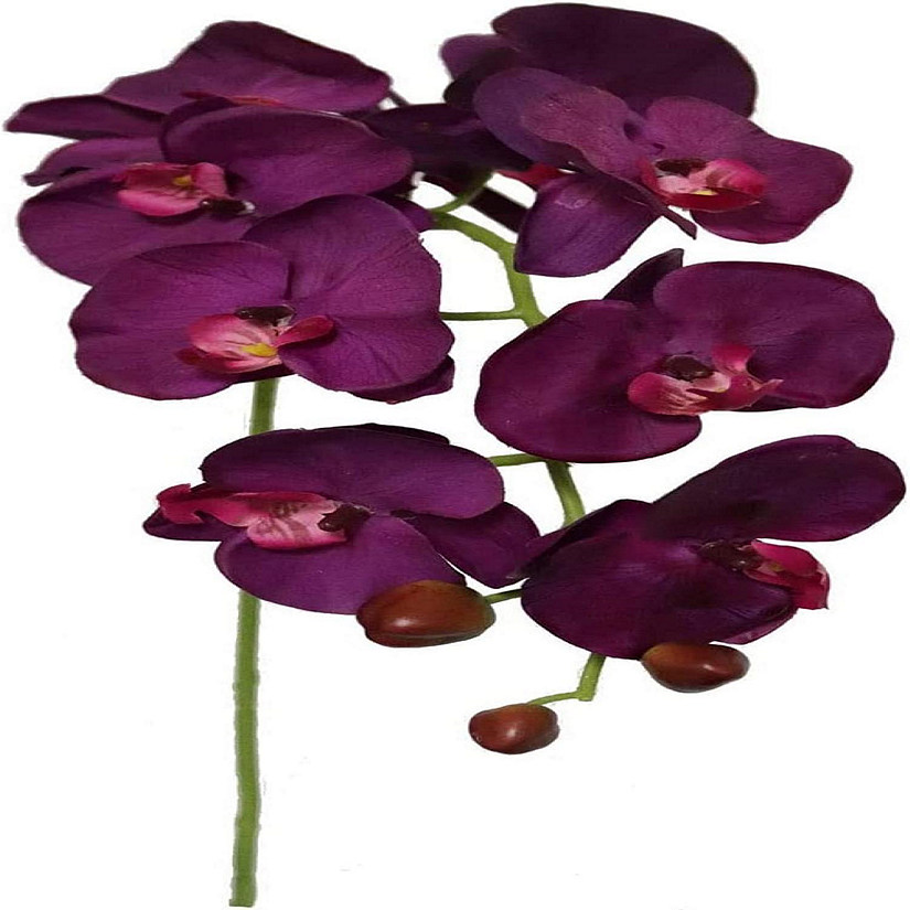 Floral Home Purple 18.5 " Artificial Orchid Stems 2pcs