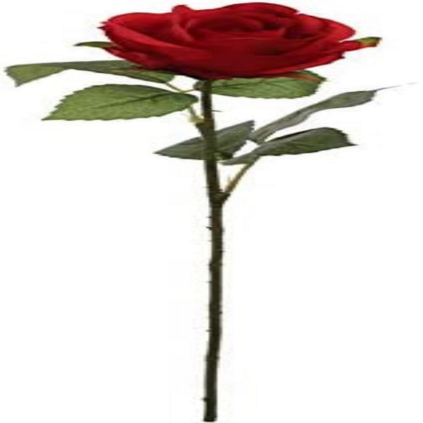 Floral Home Red 20" Artificial Silk Rose Bud 6pcs Image
