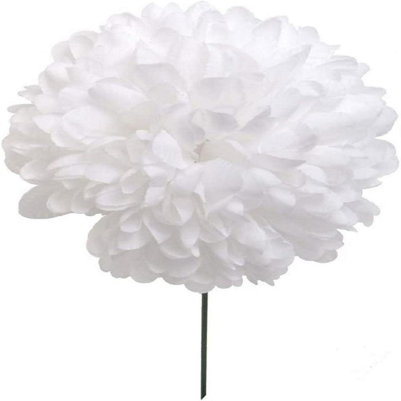 Floral Home White 8" Football Mum Pick 1pc Image