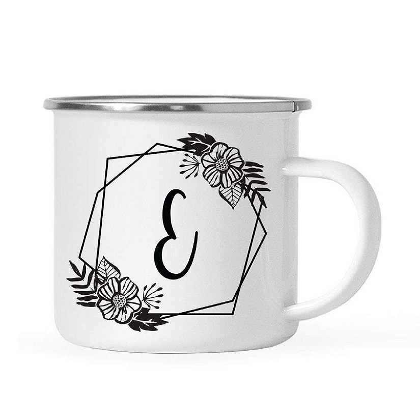 Floral Monogram E 11oz Campfire Mug Image