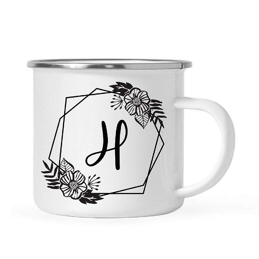 Floral Monogram H 11oz Campfire Mug Image