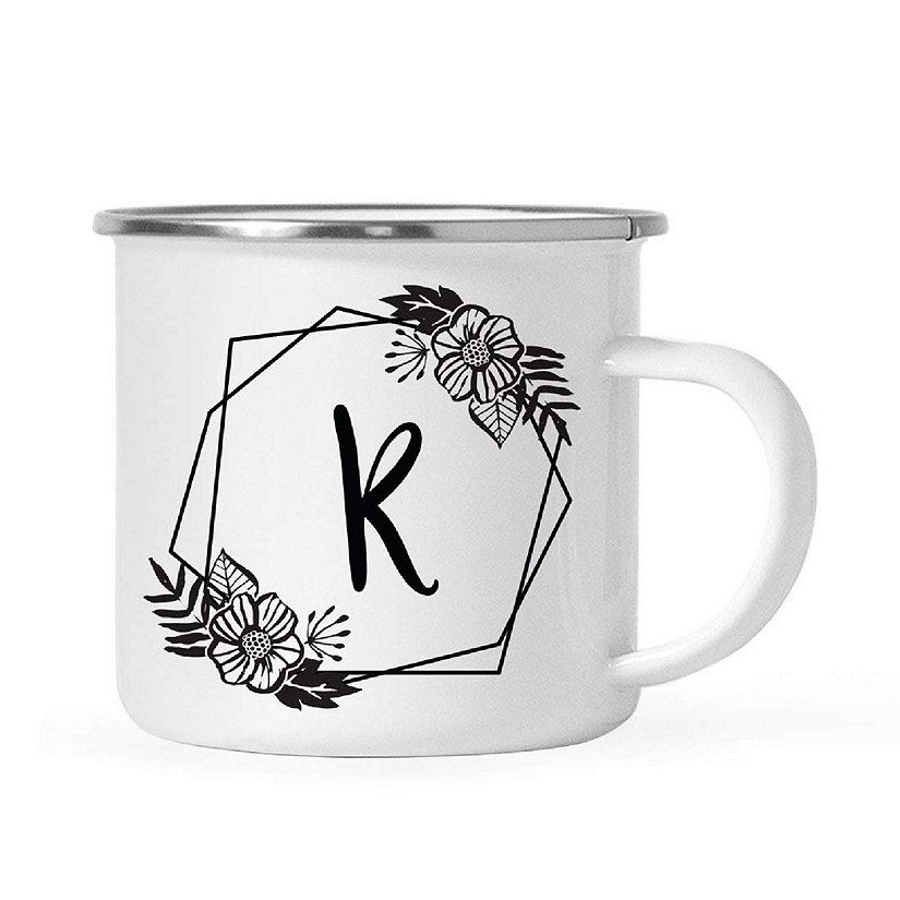 Floral Monogram K 11oz Campfire Mug Image